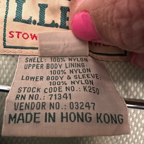 L.L. BEAN Vintage Stowaway Rainwear Jacket w/ Hood Men’s XL Tall EUC - Picture 5 of 5